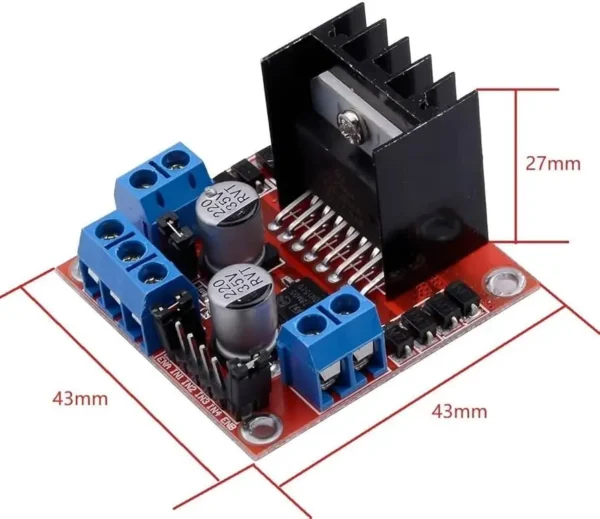 L298N-driver-dimension L298N Dual H-Bridge Motor Driver Module (2A)