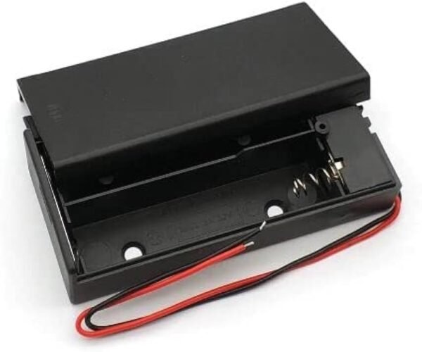 18650 Battery Holder Case (2-Cell) with Cover & ON/OFF Switch
