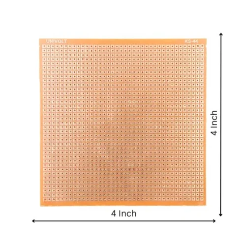 4x4 Inch Single-Sided Prototype PCB (Zero Board / Perfboard)